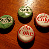 1950s-60s Coca-Cola and Sprite Bottle Cap Mountain