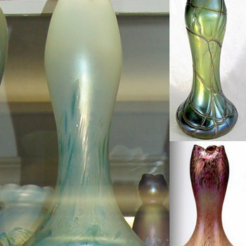 Poshinger vs PK Green Ground & red veins - Art Glass