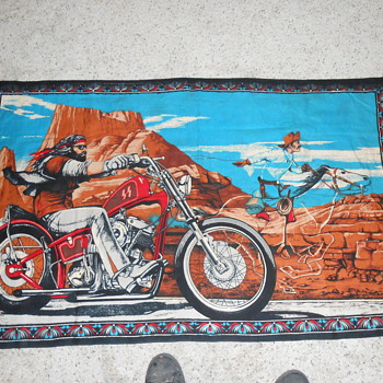 david mann  ghost rider tapestry  - Motorcycles