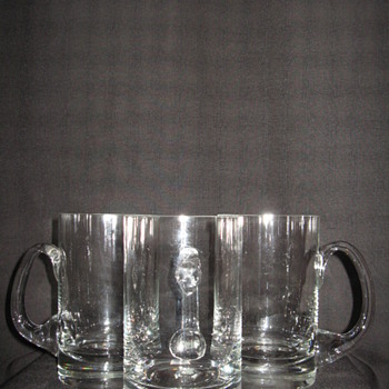 TIFFANY & CO. BEER MUGS (3) - Art Glass