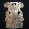 1936 Chief of Police Center Line MI Hat Badge
