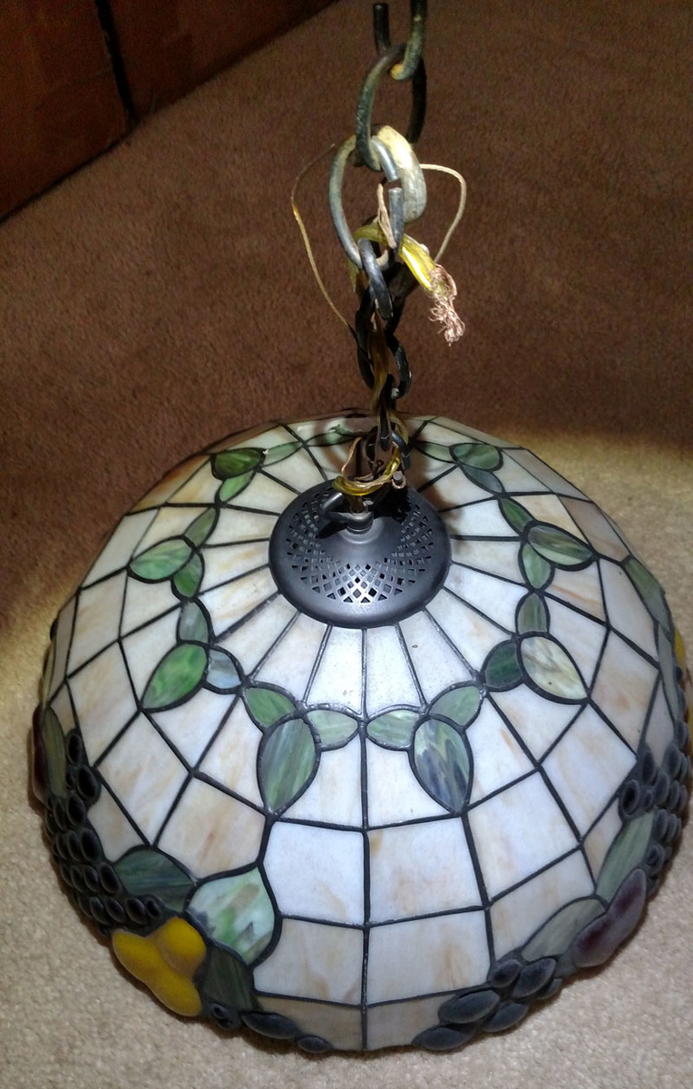 Stained Glass Hanging Fruit Lamp Collectors Weekly