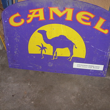 vintage metal double sided camel sign - Signs