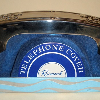 Unused Raimond Silverplate Telephone Receiver Cover (Like Hopalong Cassidy's!) - Telephones
