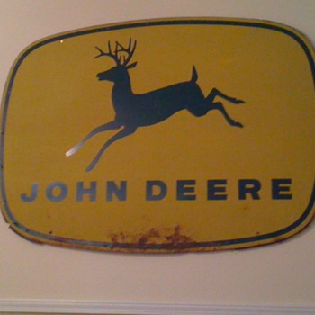 Vintage John Deere Tractor Sign