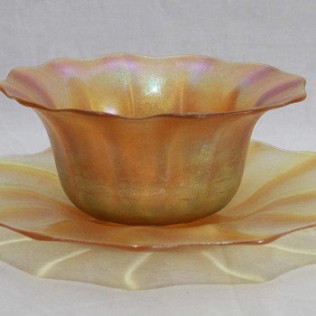 Kew Blas Bowl & Underplate - Art Glass