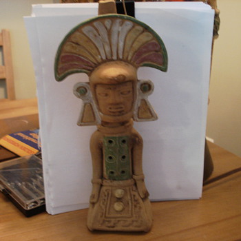 Strange Bejewelled Jade and Clay Sculpture