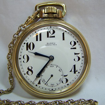 Buren Grand Prix pocket watch with chain