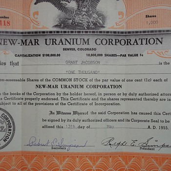 STOCK CERTIFICATE