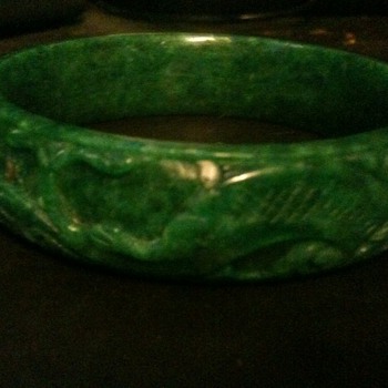 solid jade vintage oriental bracelet - Fine Jewelry