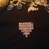 antique crystal brooch