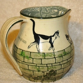Royal Doulton Souter Cat Pitcher - Art Pottery