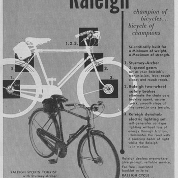 1950 Raleigh Bicycles Advertisements