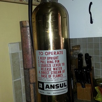 Ansul Brass Fire Extinguisher - Firefighting