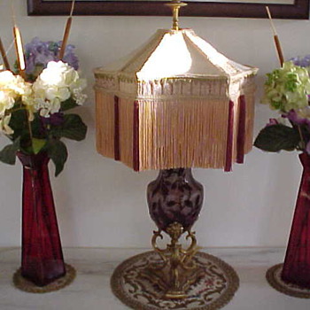 Daum Cameo Glass Lamp