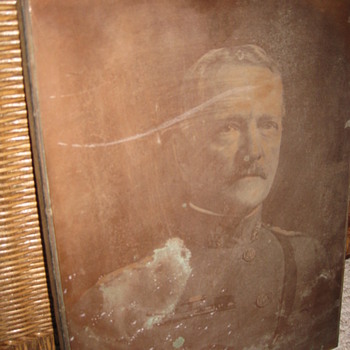 Original Copper Photographic Plate mounted on wood, photogravure? - Photographs