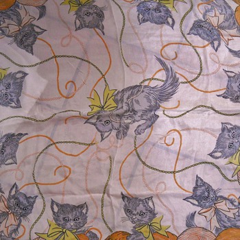 Vintage 40's - 50's Cat Scarf