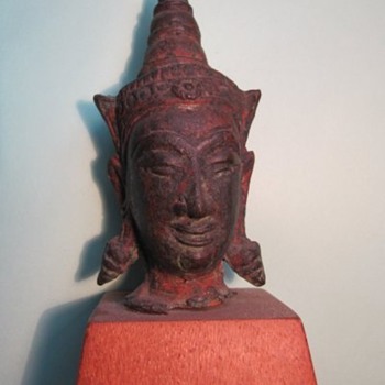Thai Buddha Head Found on Jungle Floor 1963 - Asian