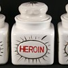 Vintage Porcelain Apothecary Jars Marijuana~Heroin~Opium 