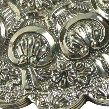 Turkish Coin 900 Silver Mirror Repousse Style - Furniture