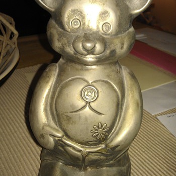 Metal Bear Piggy Bank