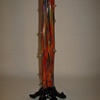 Kralik Thorn Vase Applied Amethyst Footed base End of Day Spatter Decor a Rare Example