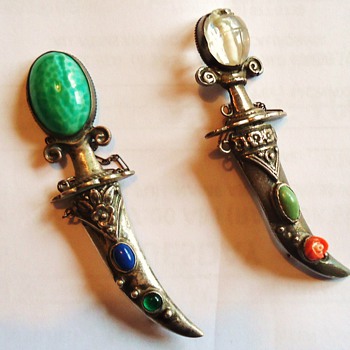 sterling silver broaches swords!  by Walter Lampl!  An UPDATE on mine
