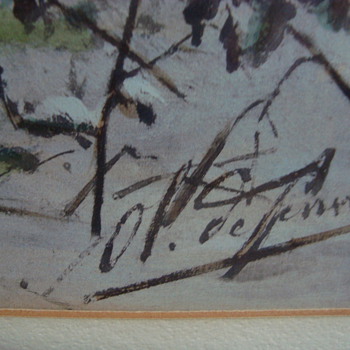who's the artist???  painting? watercolor? or print?