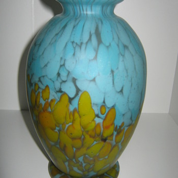 Czechoslovakia Satin Glass Vase Kralik? - Art Glass