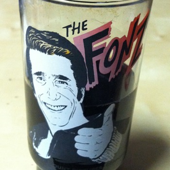 Fonz Dr Pepper Glass 1977