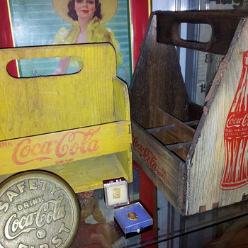 1940's Wood Carrier & 1950's Mini 6-Pack