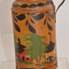 Antique Painted Water Pitcher Primative TOLEWARE Tole