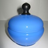 Blue Tango Glass lidded vanity piece