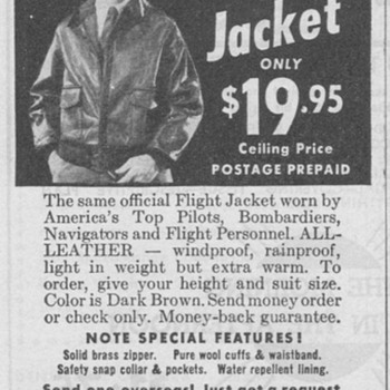 1946 - Army Air Force Flight Jacket Advertisement