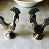 statues-twin cockerels-paperweights?.