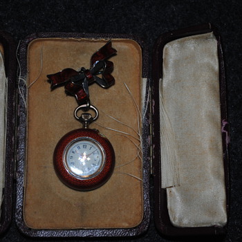 Enamel Watch Pin - Victorian Era