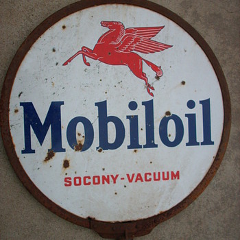 Mobil Oil Lollipop Sign