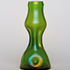 Kralik green iridescent rockety vase 