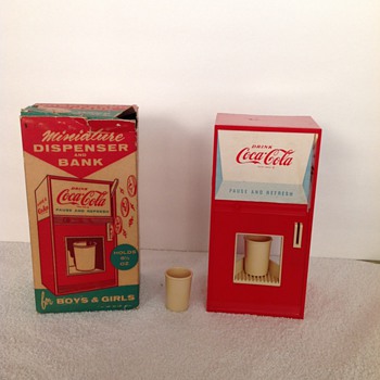 Coca-Cola Miniature Dispenser and Bank - Coca-Cola