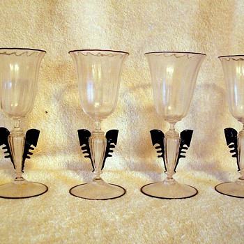 ART DECO GOBLETS ?? RED RIBBON WINNERS AT FAIR