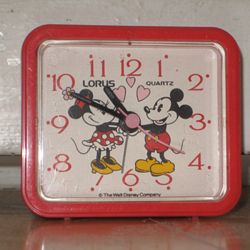 Late 70's-80's vintage Walt Disney Company "MICKEY AND MINNIE" alarm clock.