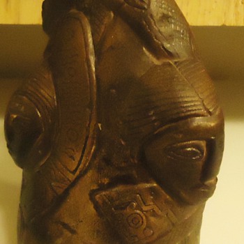 Mayan rock sculpture? Rock from thrift store $3.00 interesting?! - Figurines