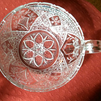 Detailed Pressed Glass Nappy - Glassware