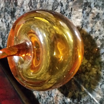 "golden "Apple - Art Glass