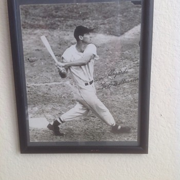 Ted Williams early photo autographed - Baseball