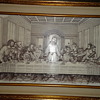 Marble etching by R.G.Karlic last supper picture