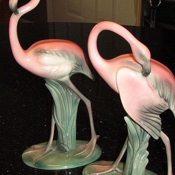 Flamingos - Art Pottery