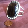 American Indian Bracelet, Obsidien and Silver, age unknown, tribe unknown 