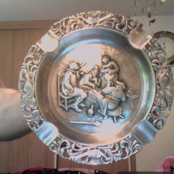 silver ashtray