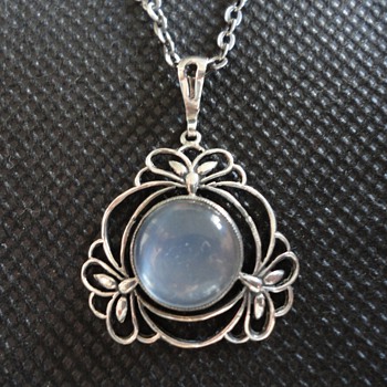 Liberty & Co Silver and Moonstone Necklace by William Hair Haseler - Fine Jewelry